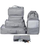 7Pcs Packing Cubes Travel Pouches Luggage Organiser Clothes Suitcase Sto... - $49.42
