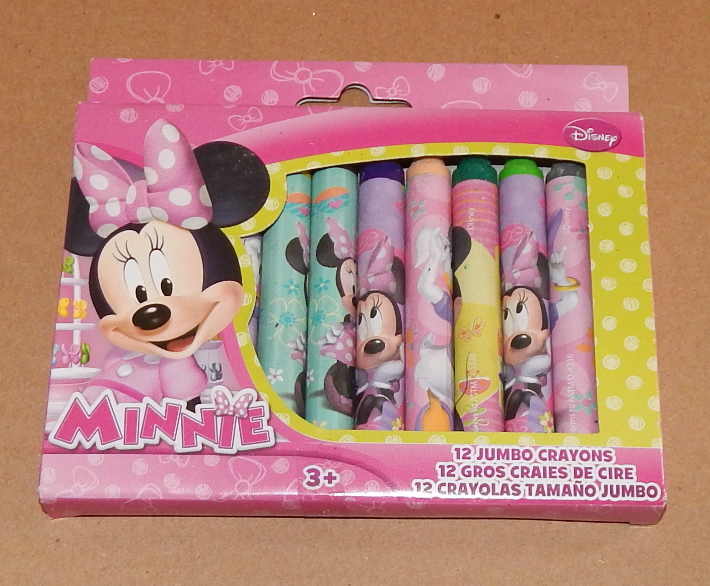 Disney Minnie Mouse Jumbo Crayons 12 Total Colors Tri Coastal Design ...