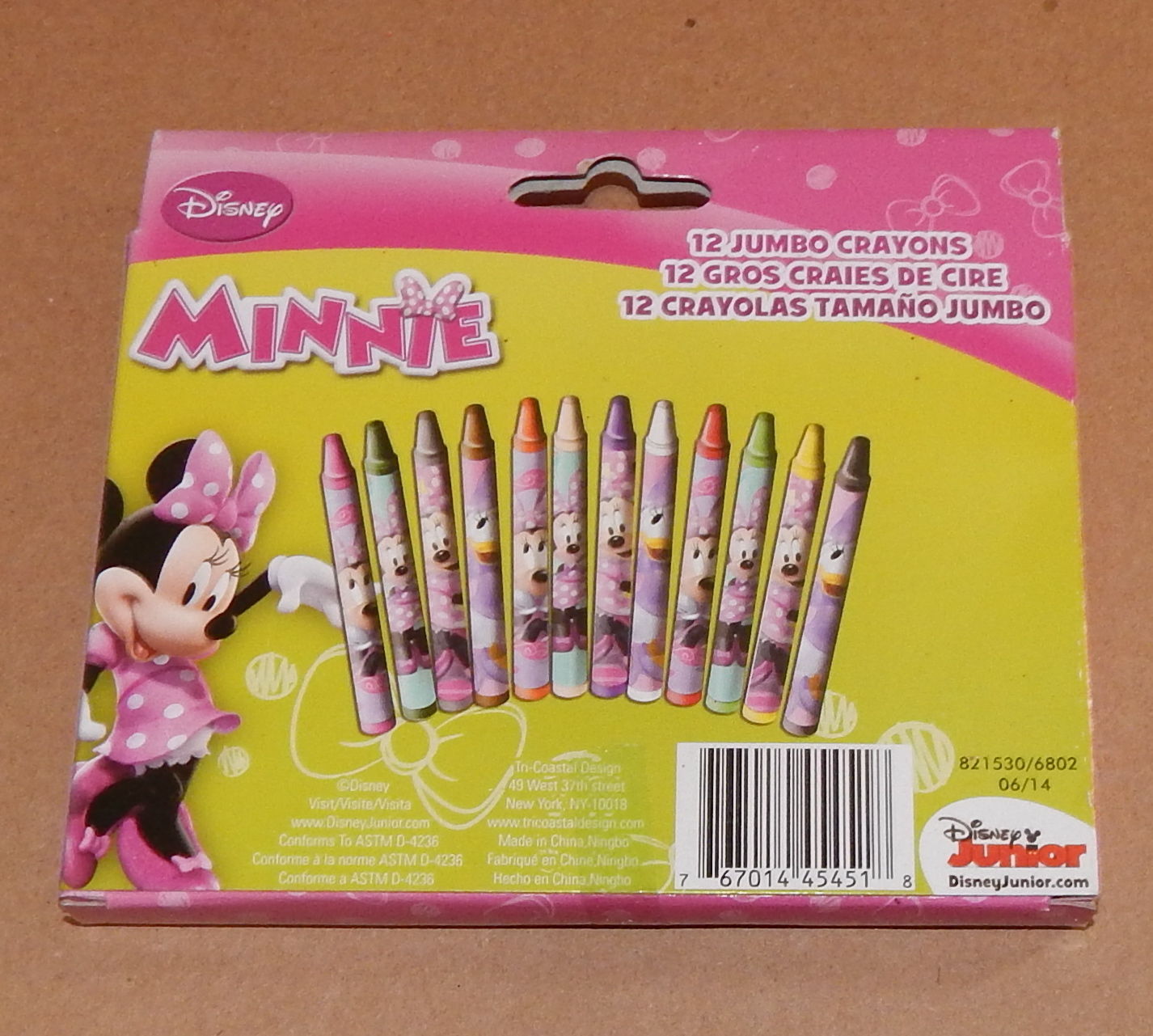 Disney Minnie Mouse Jumbo Crayons 12 Total Colors Tri Coastal Design ...
