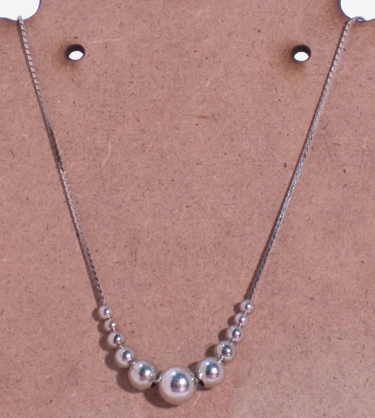 Napier 11 bead silver tone necklace - Necklaces & Pendants