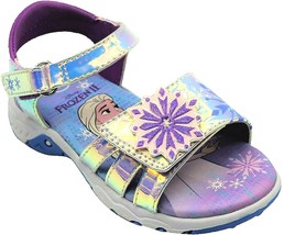 Disney Frozen Ii Anna Elsa Girls Adjustable Strap Sandals Toddler's Size 10 Nwt - £14.84 GBP