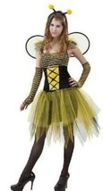 Teen Girls Sassy Bumblebee Dress Wings Gloves Headpiece 5 Pc Halloween Costume - $19.80