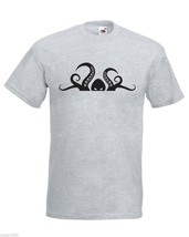 Mens T-Shirt Scary Octopus Head Tentacle, Sea Creature Shirts, Animal Tshirt - $24.74