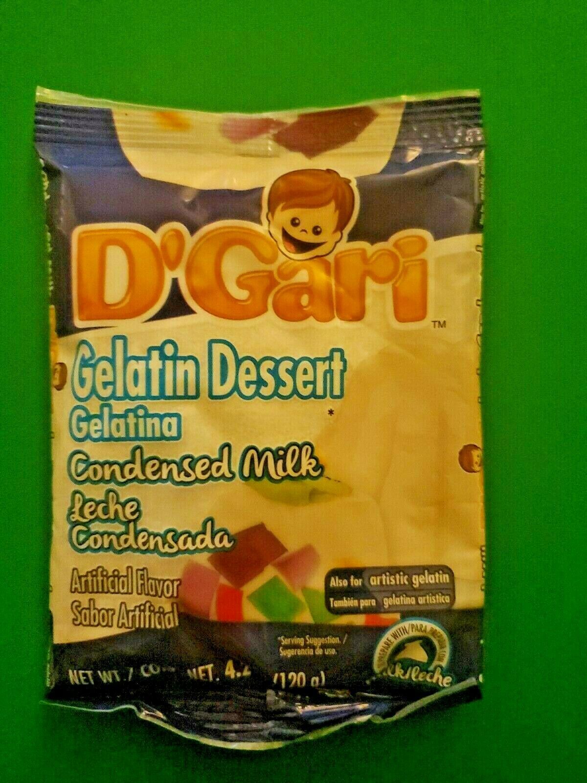 2 PACK D'GARI GELATIN DESSERT CONDENSED MILK /GELATINA DE LECHE