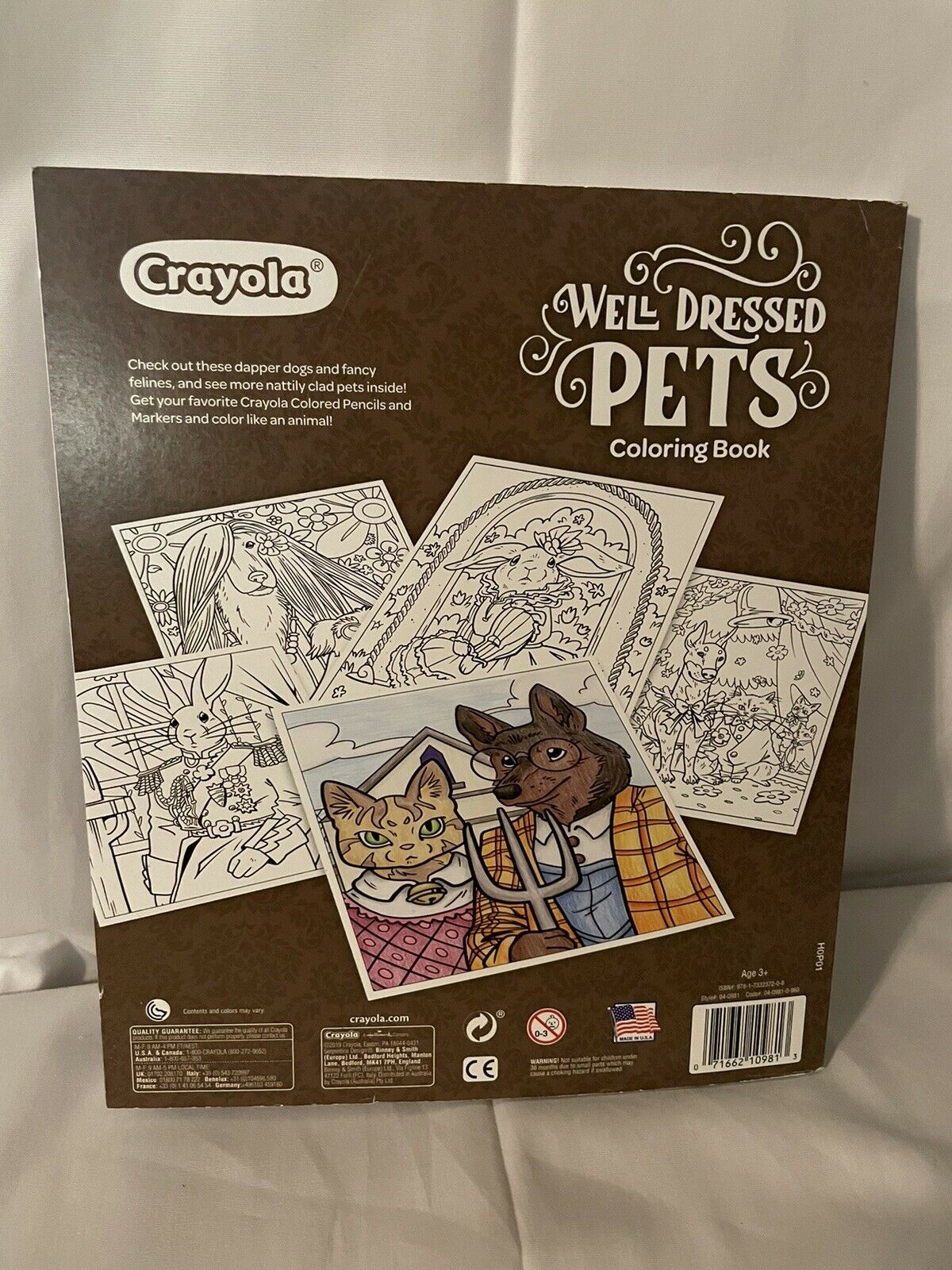 Crayola Well Dressed Pets Coloring Book Adults Kids Frameable Wall Art ...