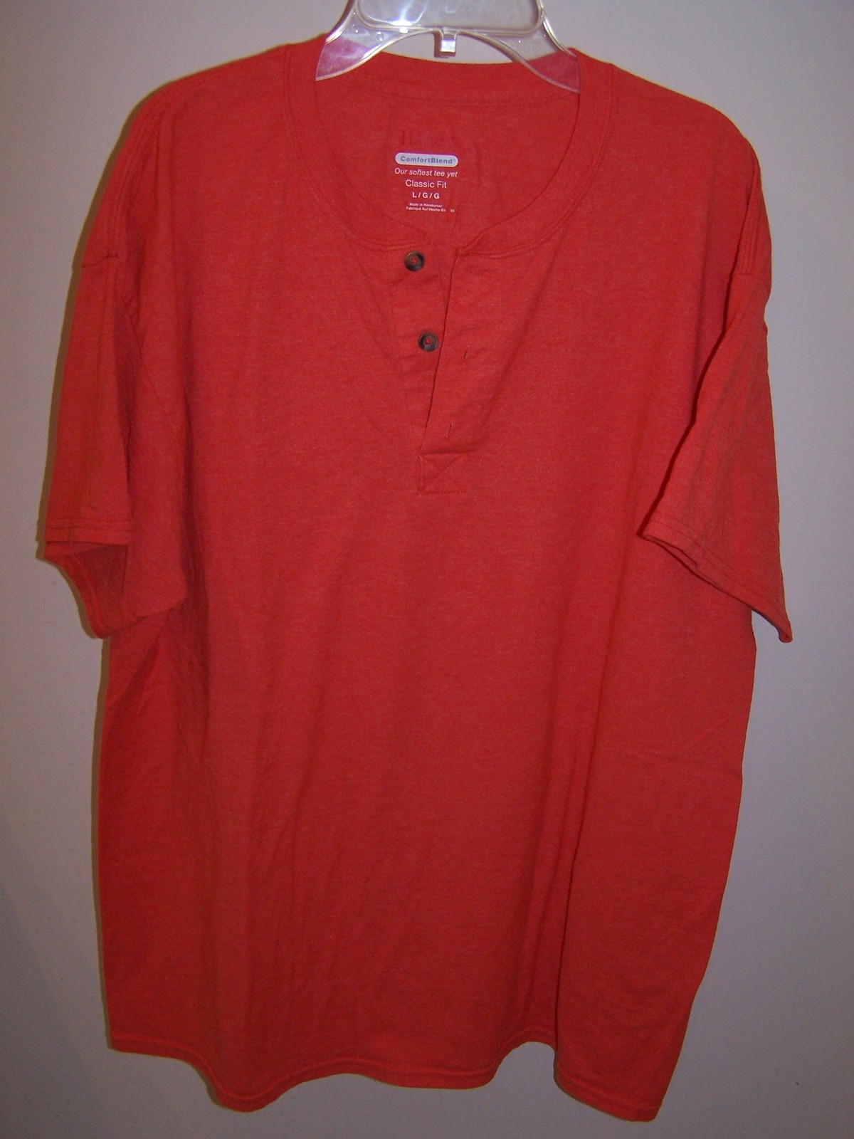 Lot of 2 Men's Hanes Comfort Blend T-Shirts Red/Orange L Classic Fit ...