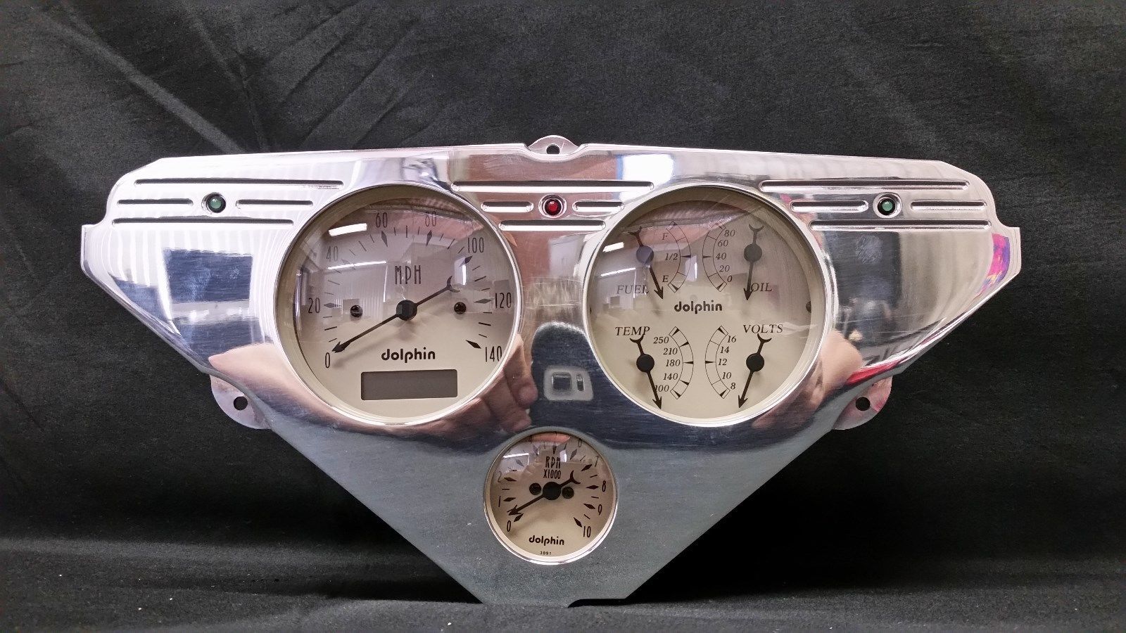 55 56 57 58 59 CHEVY TRUCK 3 GAUGE CLUSTER TAN - Gauges