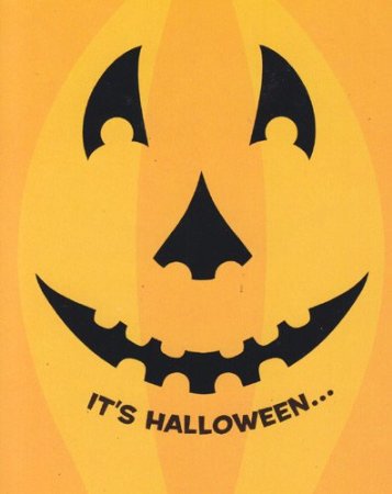 Primary image for Greeting Halloween Card "It's Halloween" Let the Fun Be-grin