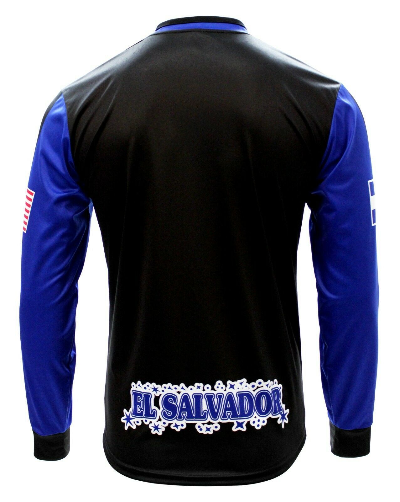 Men's Jersey El Salvador Arza Design Long Sleeve color Black Soccer