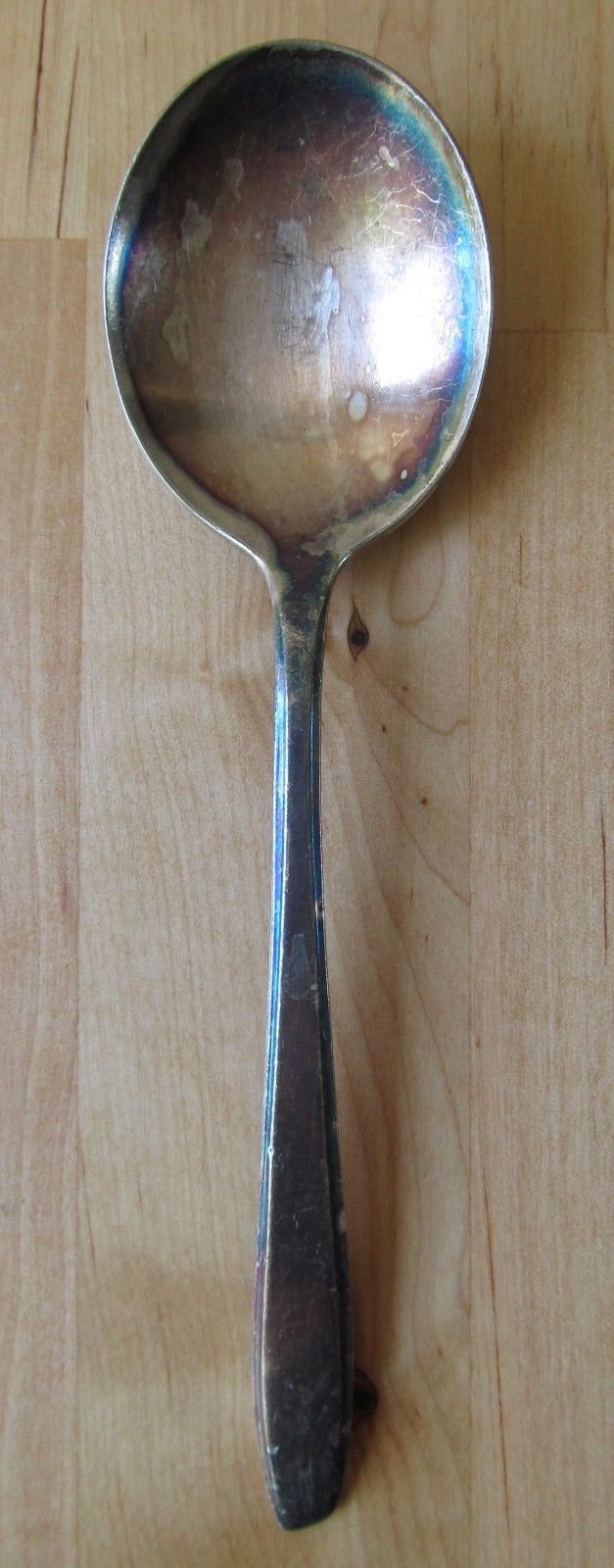 Vintage International Silver Company XII Soup Spoon Monogrammed "RH" S