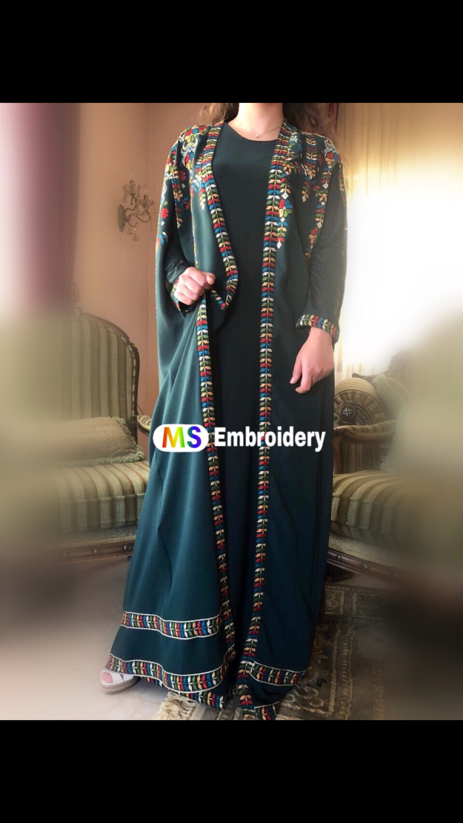 Embroidered caftan Beautiful dress Palestinian jordanian dress / Thobe ...