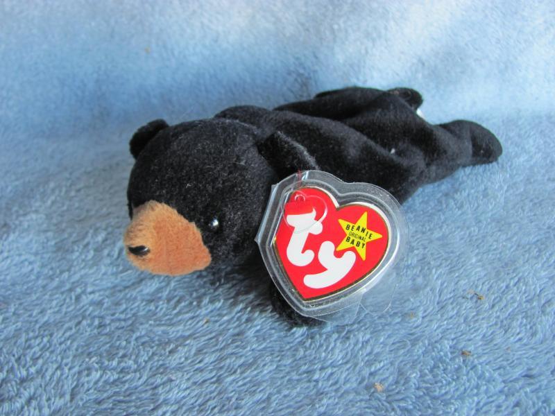 Ty Beanie Babies Baby Blackie the Bear Retired - Retired
