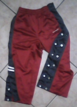boys athletic sweatpants size 6 old navy red with snaps down sides - $20.31