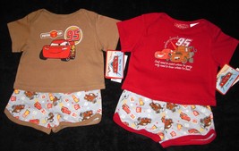 BOYS 3-6 MONTHS  Disney Pixar Cars Red &amp; Lightning McQueen Brown DIAPER ... - $16.00