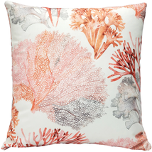Tiger Beach Pink Coral Throw Pillow 21x21, Complete with Pillow Insert - $52.45