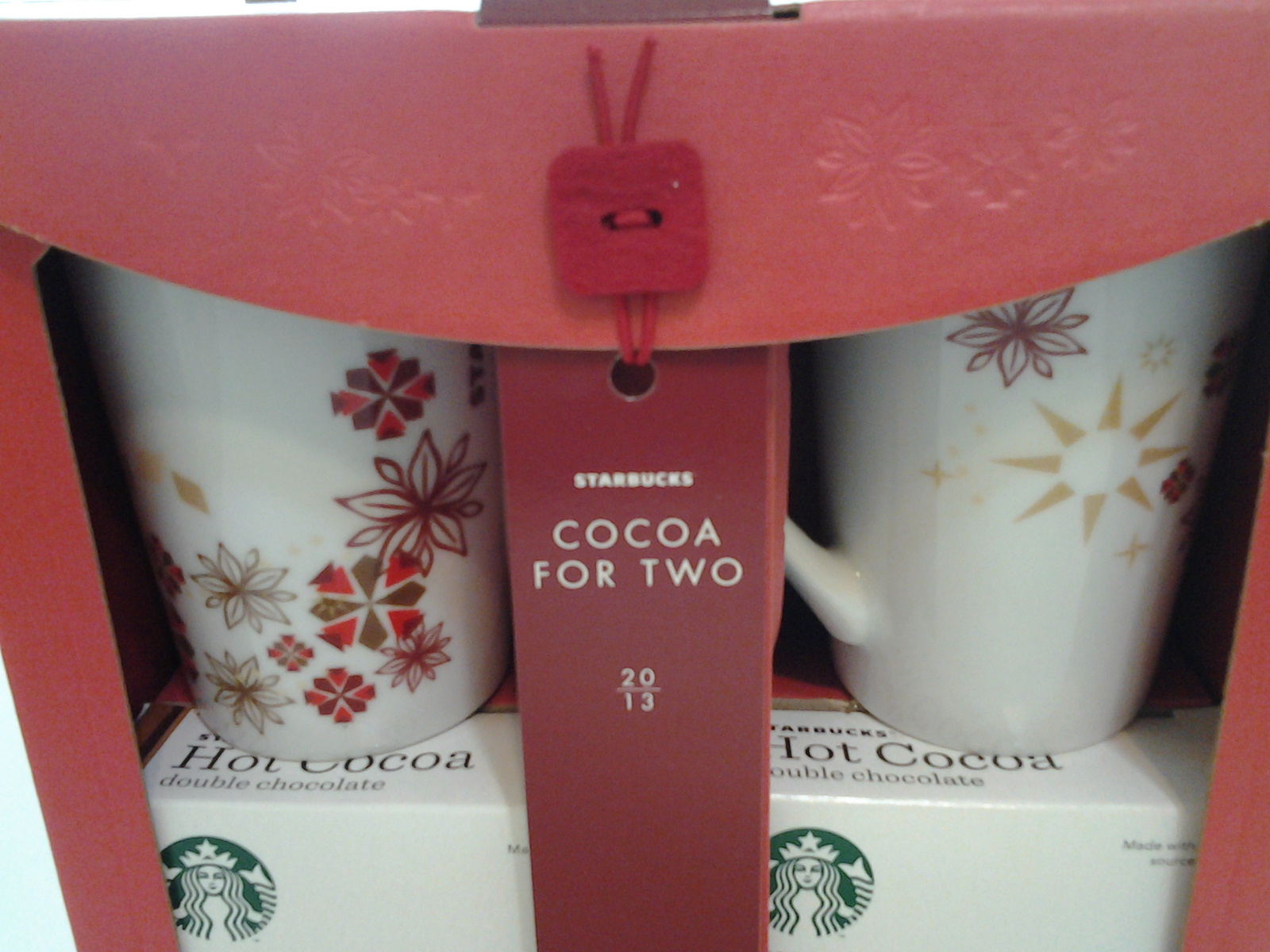 starbucks holiday mug with cocoa set
