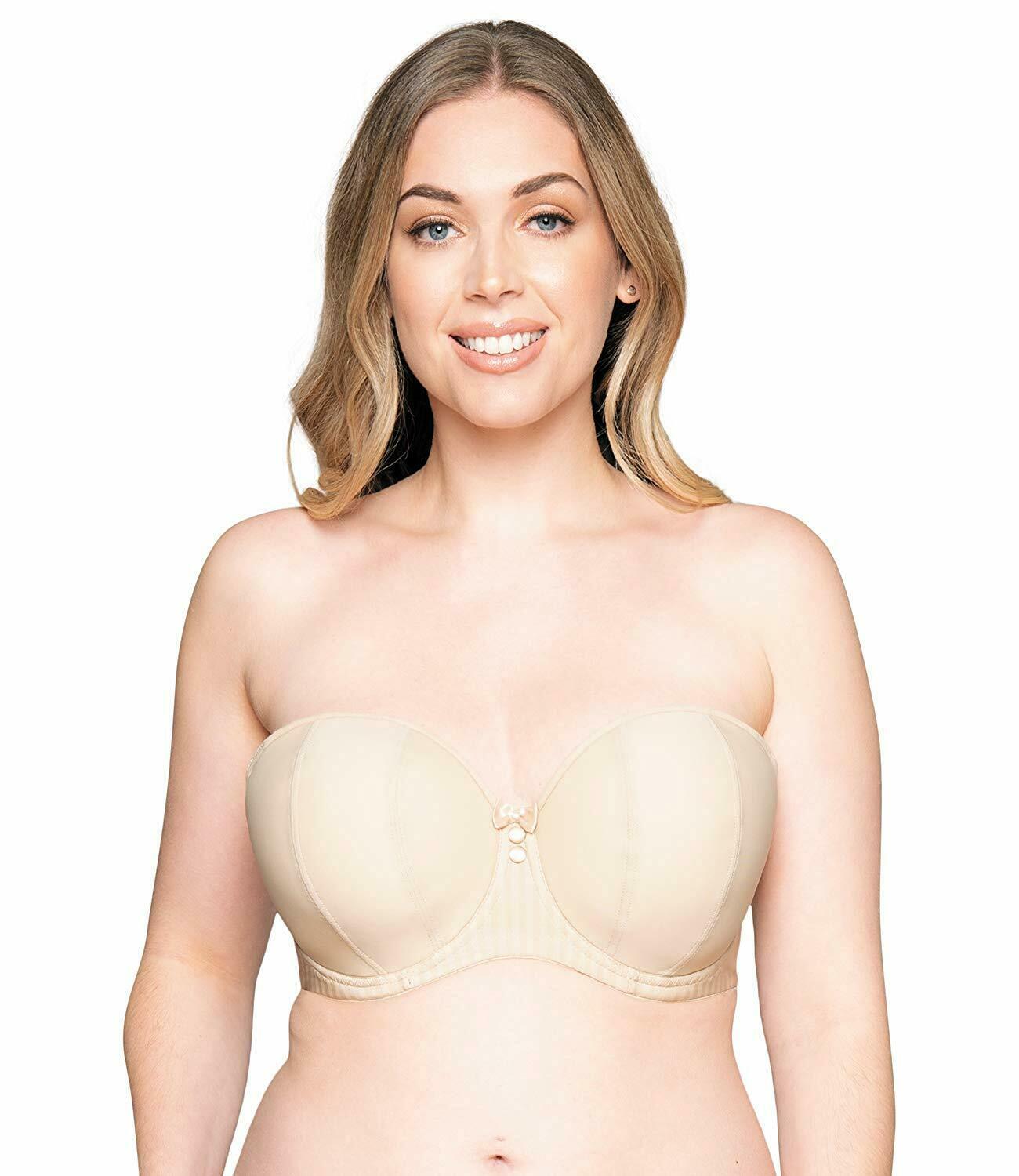 Curvy Kate Biscotti Luxe Strapless Multiway Underwire Bra Us 34j