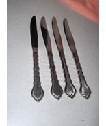 4 Dinner Knives Oneida Community CELLO Stainless Flatware Satin B Crocker - $44.55
