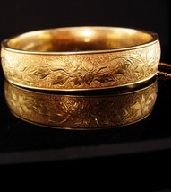 1900s Victorian bracelet - antique gold filled bangle - Antique bracelet... - $235.00