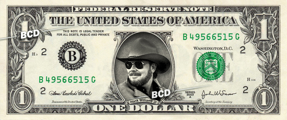 HANK WILLIAMS JR REAL Dollar Bill Cash Money Collectible Memorabilia HANK WILLIAMS JR REAL Dollar Bill Cash Money Collectible Memorabilia
