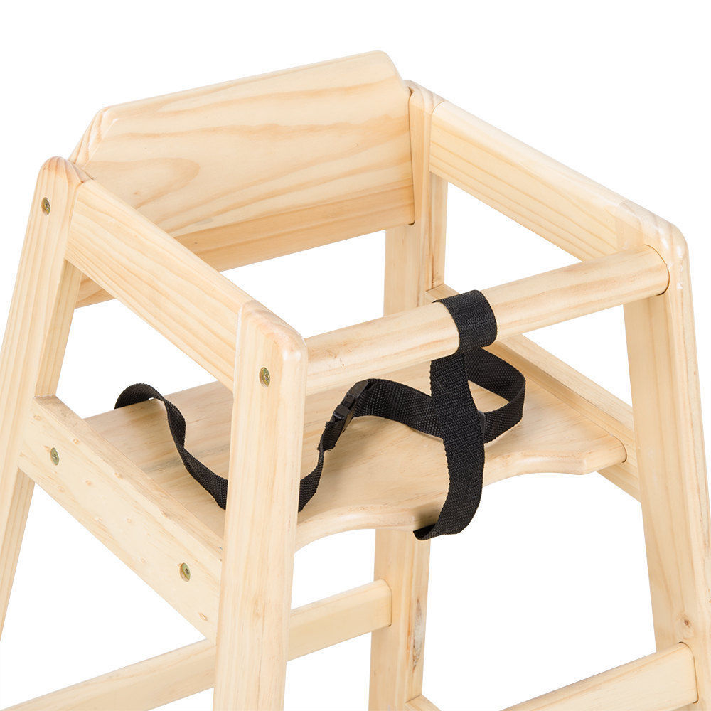 New Restaurant Style Wooden High Chair with safety belt SOLID WOOD $10 Rebate 