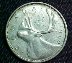Canada Twenty Five Cents 1960 EF, Circulated,Uncertified - $8.94