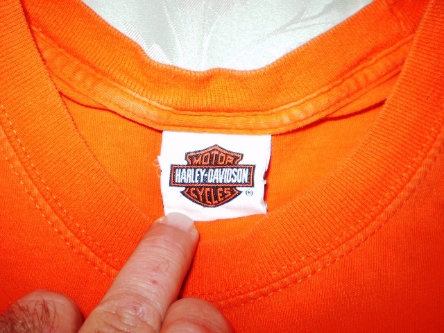 Harley-Davidson Orange T-Shirt Large Atlanta, Ga - T-Shirts