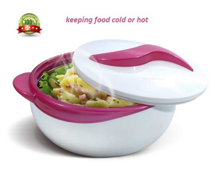 Serving Bowl Set 3 Pc Thermo Dish Bowls Casseroles w/ Lids Keep Hot