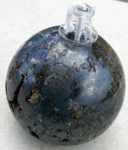 Refillable Stone Oil Candle Sphere of Specular Hematite w Quartz 92mm Gi... - $56.99