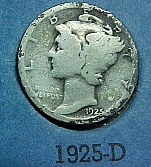 Primary image for Mercury Dime 1925-D AG