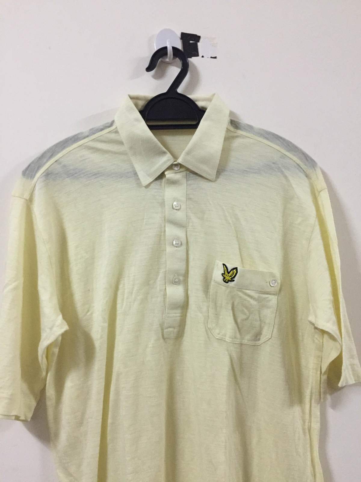 Vintage LYLE And SCOTT Bird LOGO Yellow Button Down Shirt men shirt ...