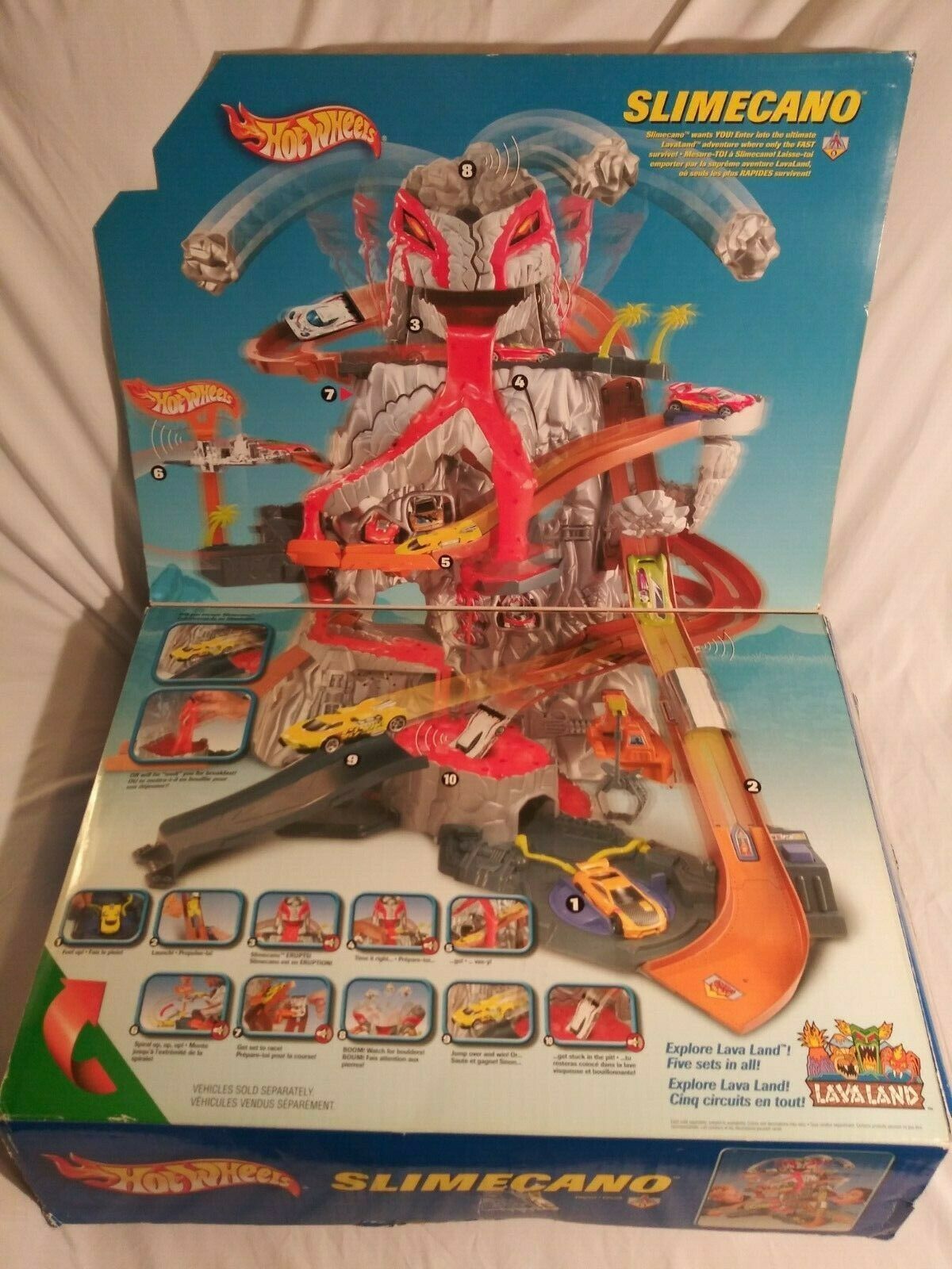 2004 Hot Wheels Slimecano Playset Lava Land Series Complete But See ...