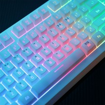 Abko Hacker K150W Korean Membrane LED Tenkeyless Wired Gaming Keyboard (White) image 2