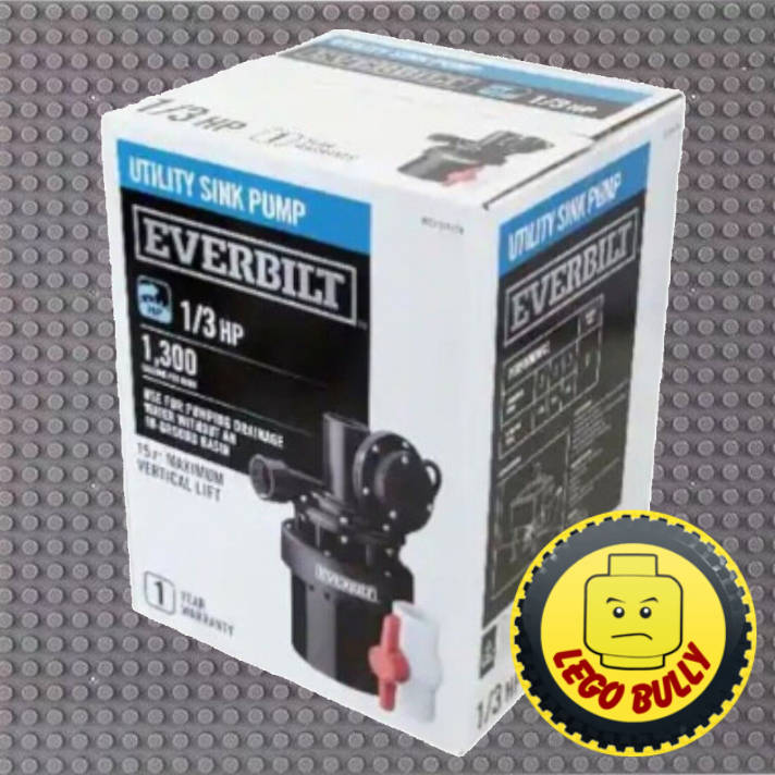 Everbilt 1/3 HP Utility Sink Pump for Basement Bars, Laundry, Utility