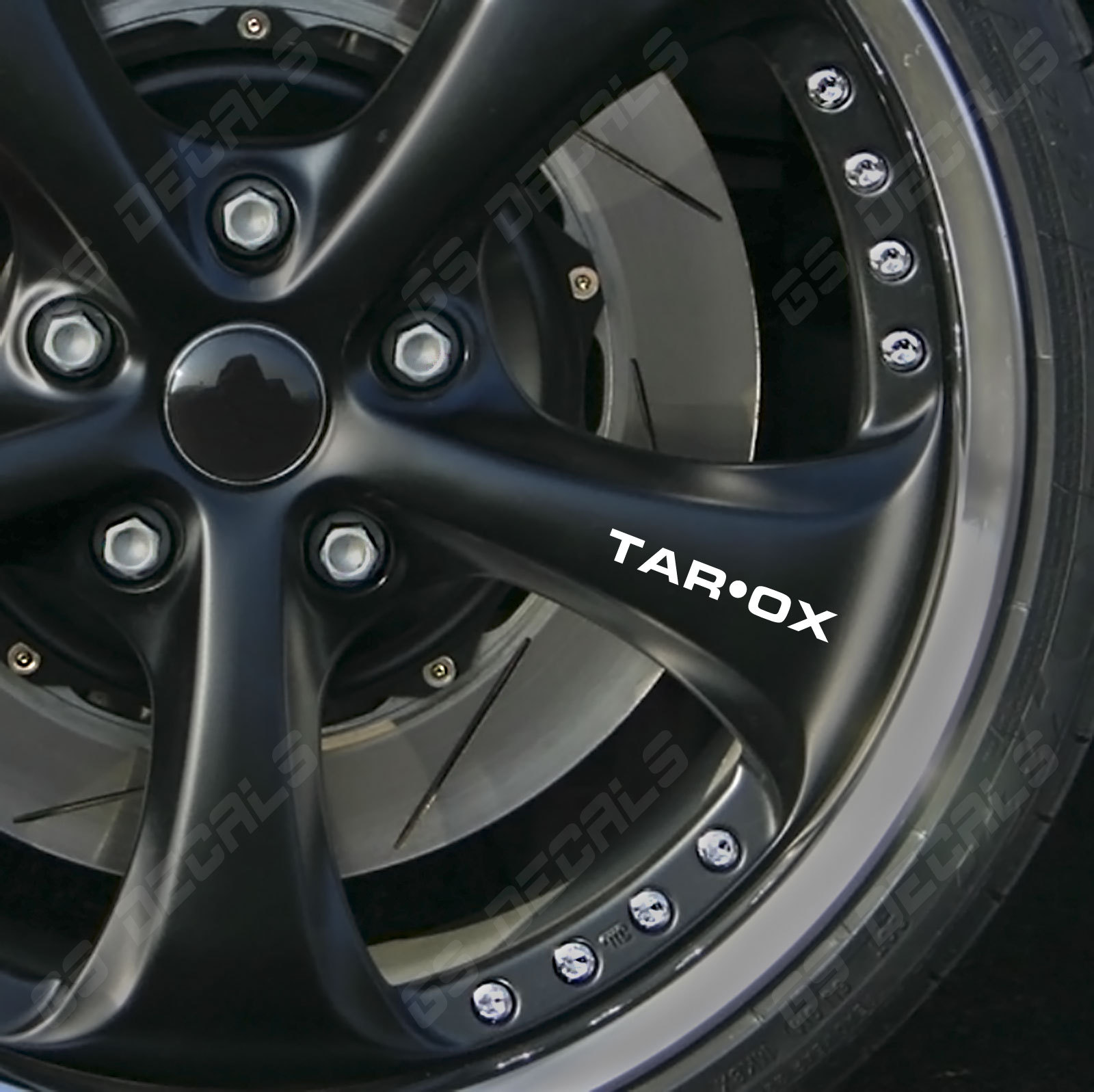 Vinylskinz - Tarox logo wheel decals stickers premium quality 11 colors porsche audi ford vw