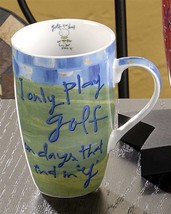 Coffee Mug Golf Themed Ceramic Joyce Shelton "Just a Job" Collection 13oz Sports