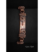 Patinated copper bracelet, handmade, renaissance wax - $90.00