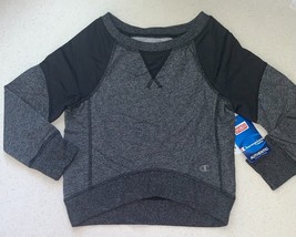 CHAMPION Gear Girls&#39; French Terry Pullover Long Sleeve Sweatshirt Black ... - $19.97