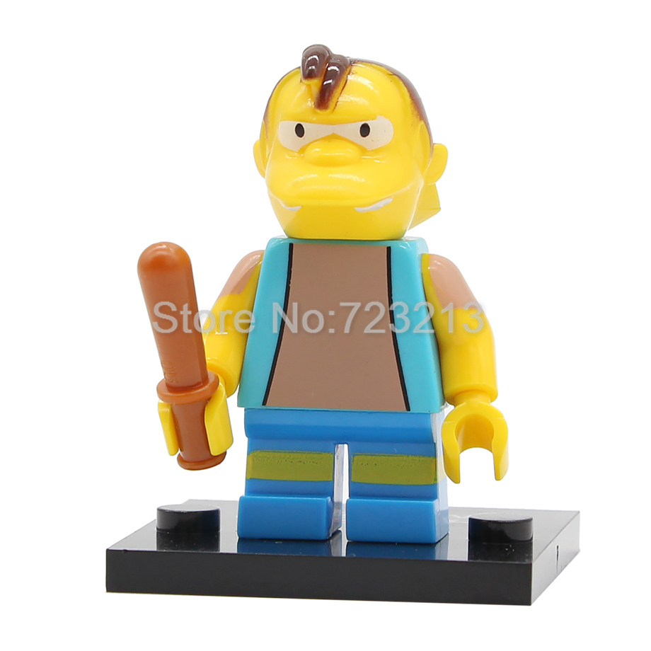 Nelson Muntz The Simpsons cartoon Lego Minifigures Block Toy Gift Figures