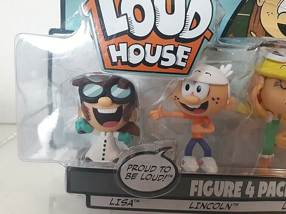 The Loud House Figure 4 Pack Lincoln, Lisa, Clyde, Leni Action Figure ...