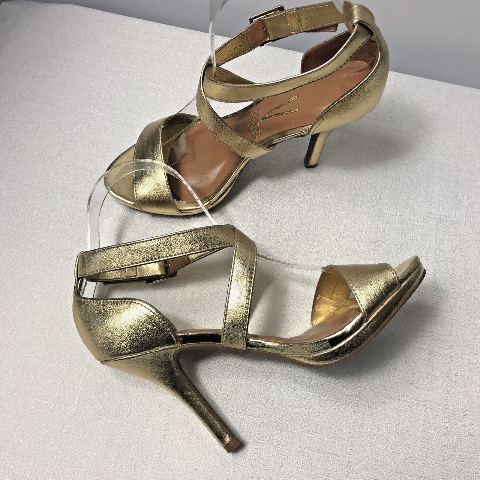 Vizzano gold slingback heels shoes size - Sandals & Flip Flops