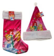 small Disney Princess Stocking 8/" Slinky Satin Christmas Stocking w// Soft Cuff