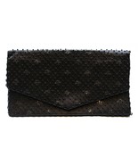 Vintage Black Beaded Evening Cocktail Purse Made in Hong Kong - $19.31