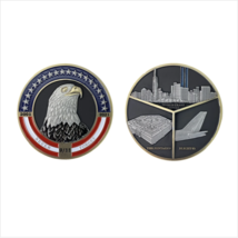 9-11 20TH ANNIVERSARY NEVER FORGET WTC FLIGHT 93 PENTAGON 2.25&quot; CHALLENG... - $23.74