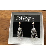 Mariell Genuine Crystal Vintage Chandelier Wedding Bridal Earrings New - $22.49