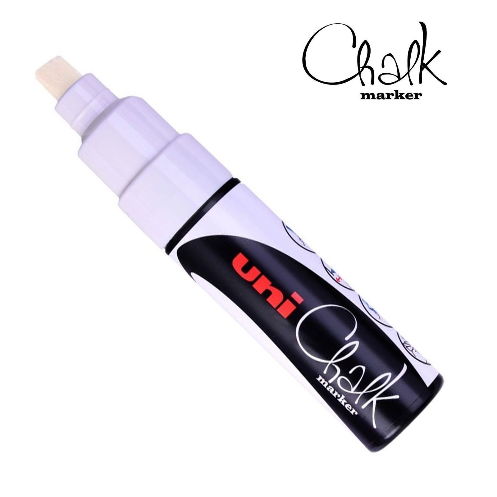 UniBall PWE8K Large Chalk Marker Pens Blackboard Markers White