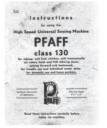 Pfaff 130 manual sewing machine instruction Enlarged 48 page - $11.99