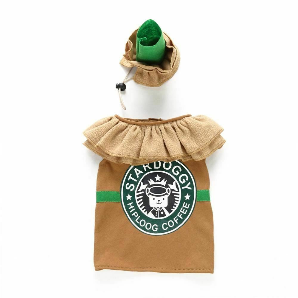 Starbucks Pumpkin Dog Dress Up, Funny Pet Costume Cosplay Halloween