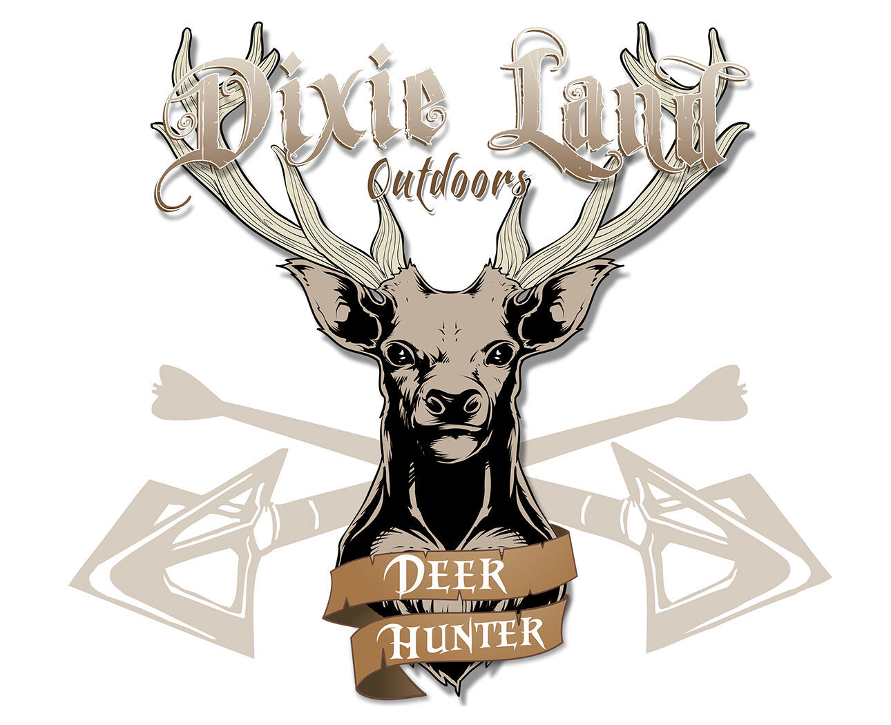 Deer Hunter T Shirt,Deer Hunting,buck,Rack,Antlers,Compound bow,archery,Dixie