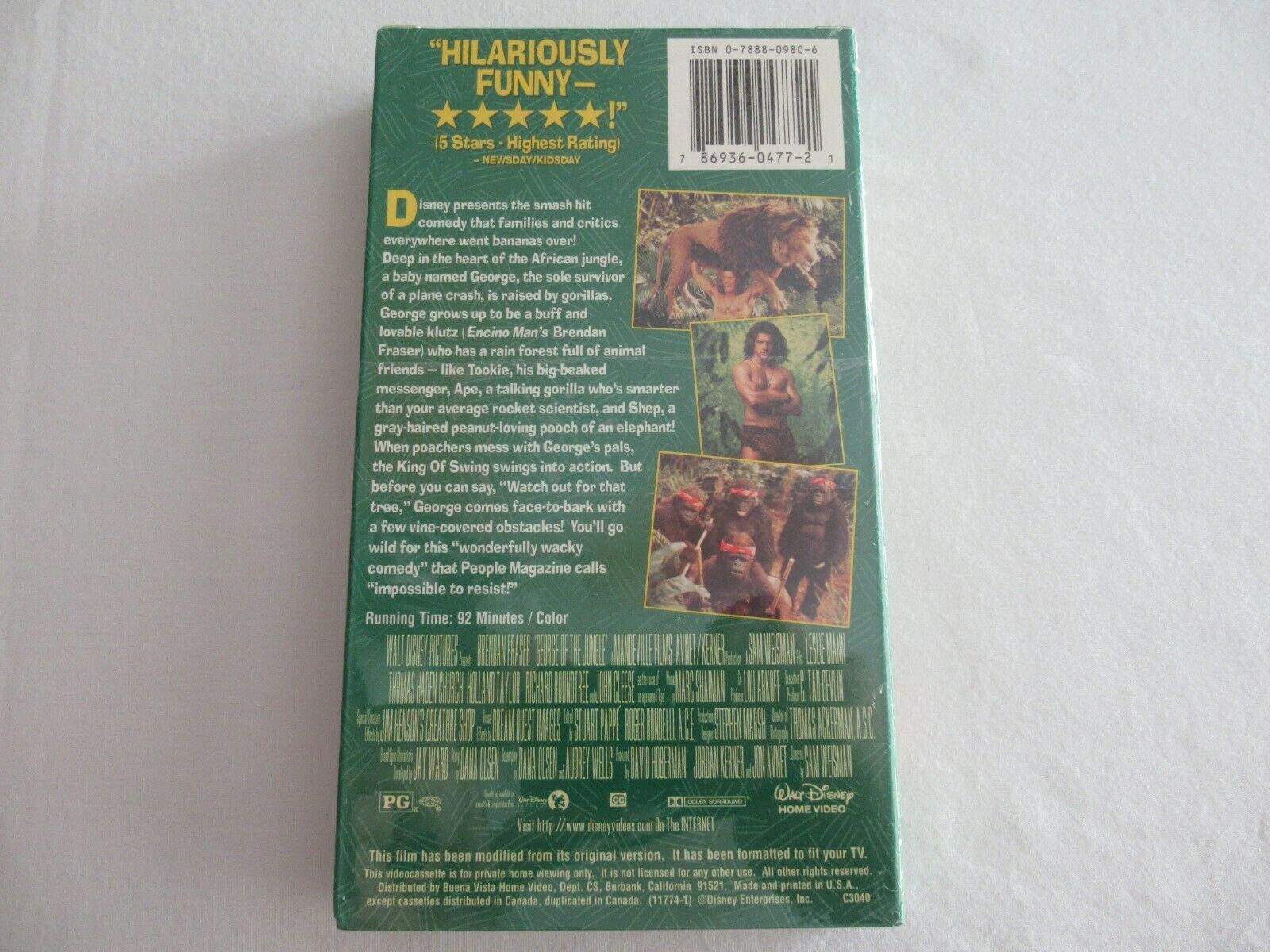 George of the Jungle (VHS, 1997) New Sealed with 12.99 Blockbuster ...